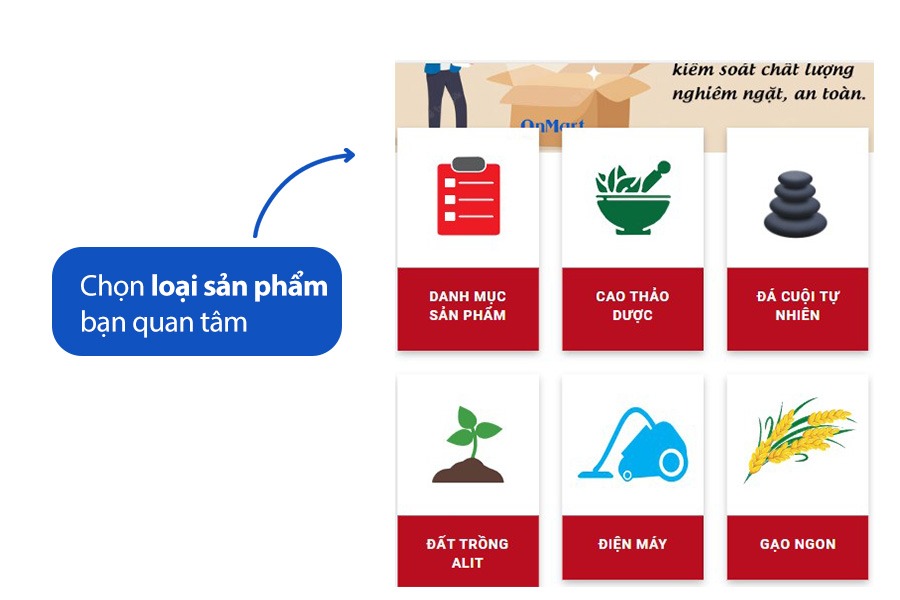 Chọn loại sản phẩm bạn quan tâm