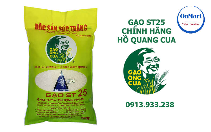 Mua gạo ST25 Ông Cua chính hãng tại Onmart Mua gạo ST25 Ông Cua chính hãng tại Onmart