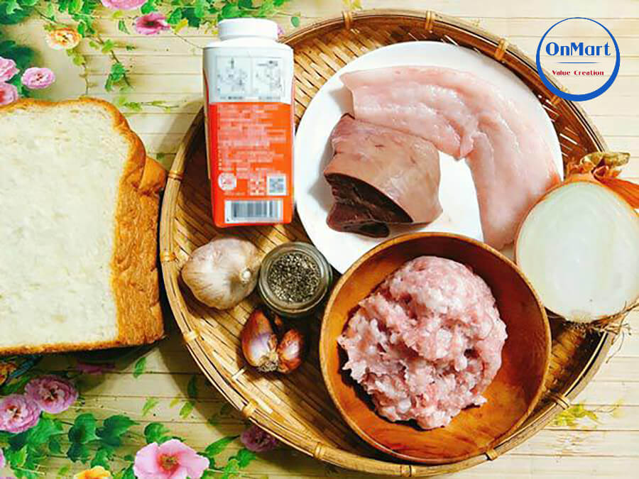 Nguyên liệu làm pate gan heo Nguyên liệu làm pate gan heo