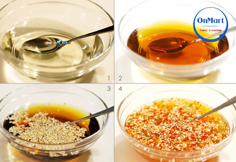 Pha nước chấm phở cuốn theo đúng trình tự các bước Pha nước chấm phở cuốn theo đúng trình tự các bước