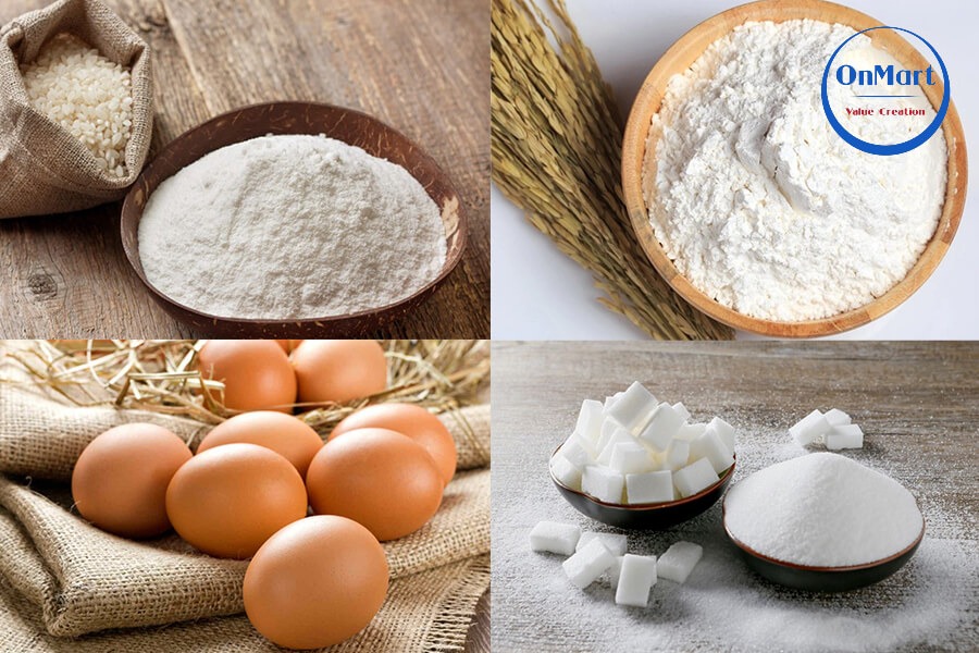 Các nguyên liệu làm bánh tai yến Các nguyên liệu làm bánh tai yến