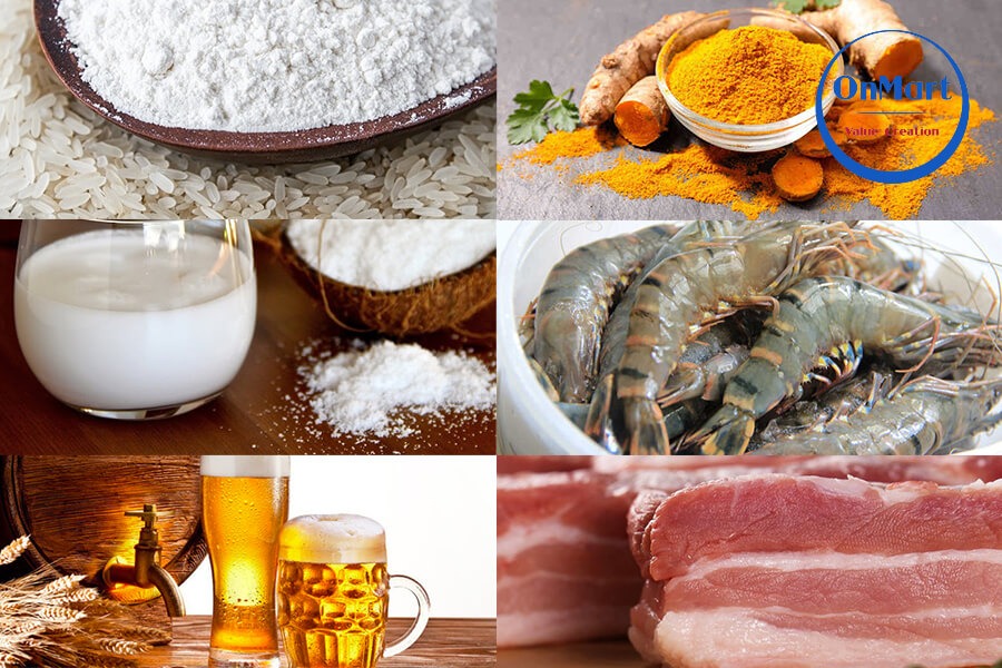 Chuẩn bị nguyên liệu làm bánh xèo bằng bột gạo Chuẩn bị nguyên liệu làm bánh xèo bằng bột gạo