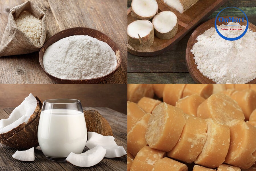 Nguyên liệu để thực hiện cách làm bánh bò thốt nốt Nguyên liệu để thực hiện cách làm bánh bò thốt nốt