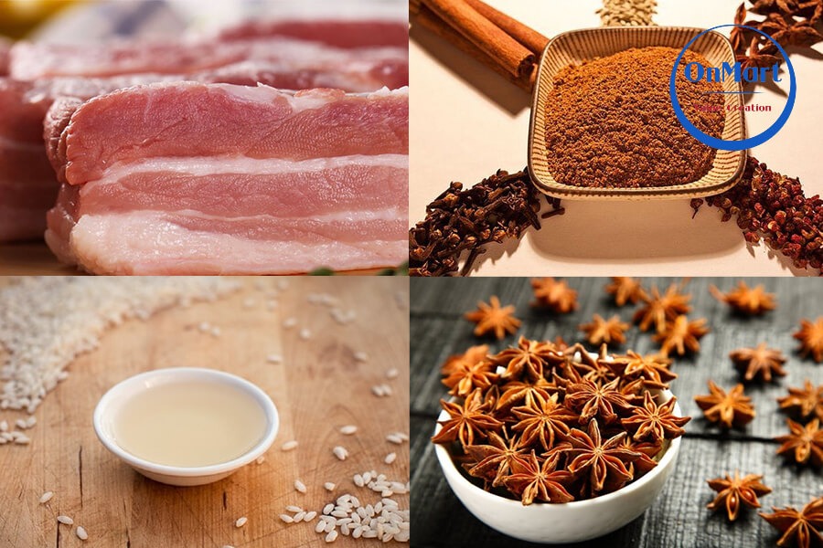 Nguyên liệu làm thịt heo quay bằng nồi chiên không dầu Nguyên liệu làm thịt heo quay bằng nồi chiên không dầu